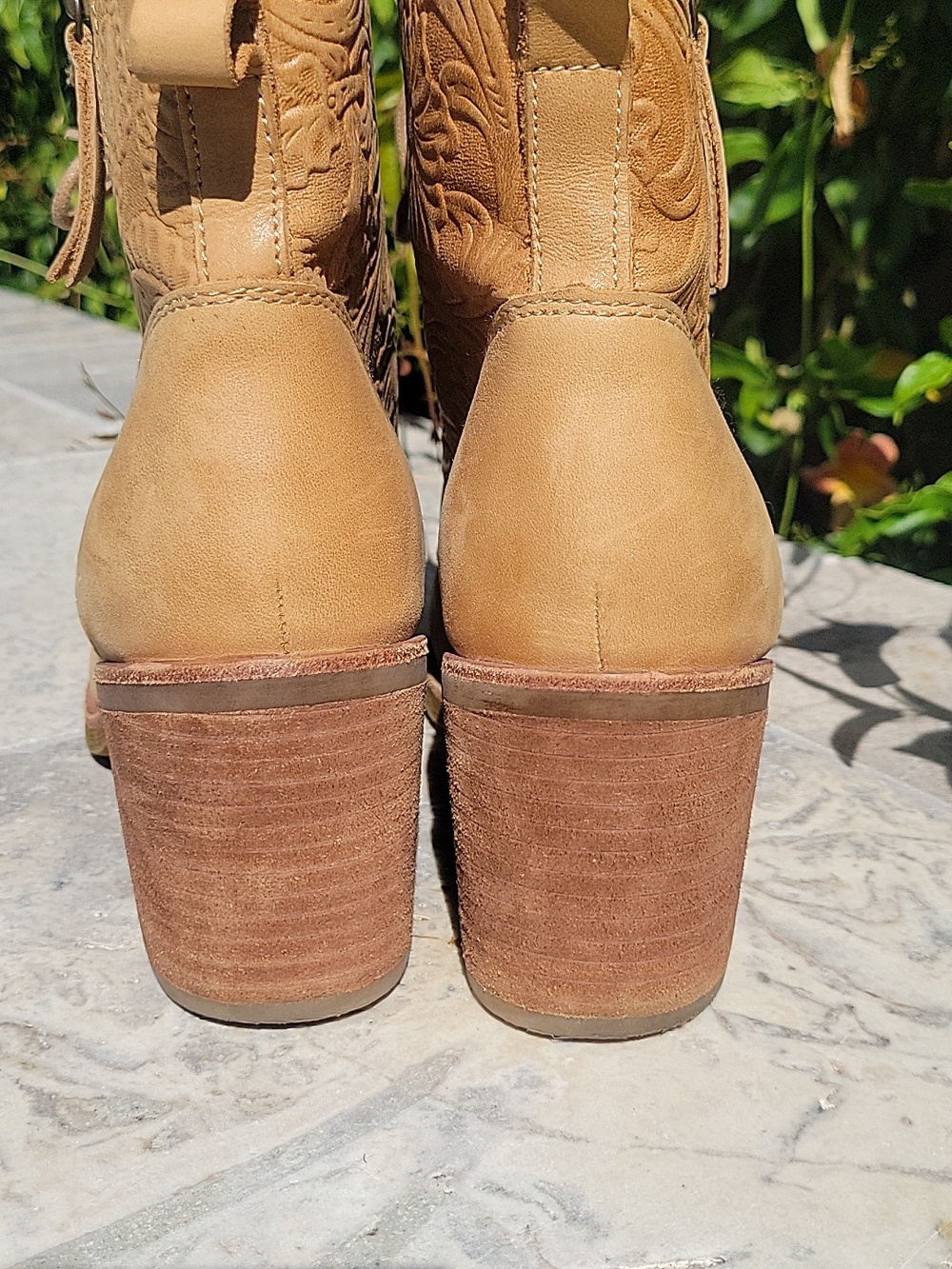 Sofft Sondra Tan Embroidered Lace-Up Leather Ankle Boots 7.5 - Picture 6 of 15
